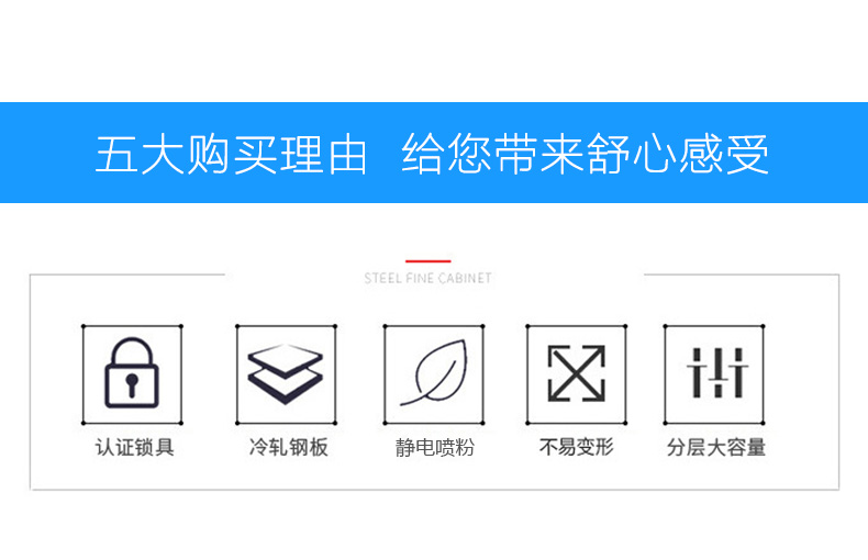 中山鋼制更衣柜 員工宿舍鐵皮儲物柜帶鎖衣帽柜 三門收納存包柜子