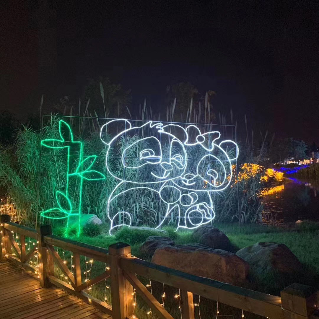 江西吉安灯光展制作设计灯光节造型制作树木亮化灯光秀布展
