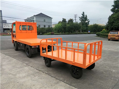 4噸電動(dòng)平板貨車(chē)帶拖車(chē)的價(jià)格