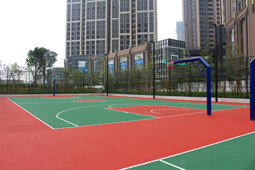廊坊硅pu籃球場建設，籃球場標準，建造塑膠籃球場公司