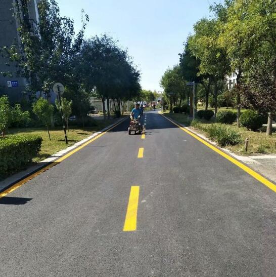 天津車庫劃線 黃色劃線 水泥路面標線 雙組分劃線