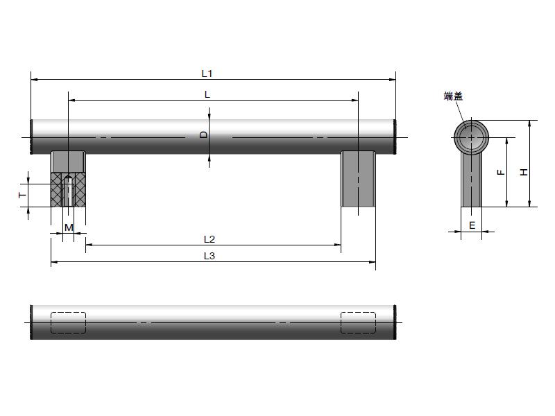 TANJA L17硬質(zhì)鋁合金機(jī)床通用機(jī)械拉手 廚具把手 機(jī)械設(shè)備把手