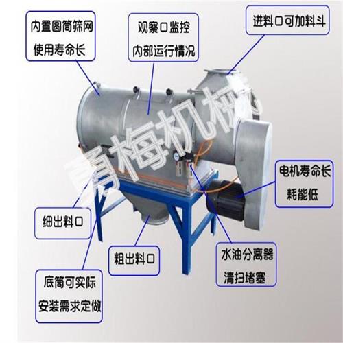 河南不锈钢卧式气旋筛粉机 QXS玻璃微珠气旋筛分机