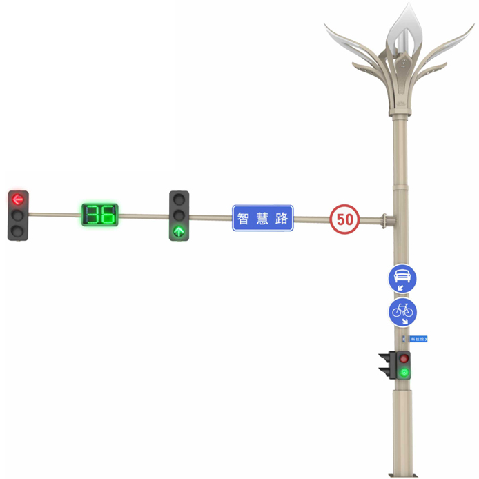 多桿合一路燈 多功能合桿 5g智慧燈桿 智慧路燈廠家 神州交通原始圖片2