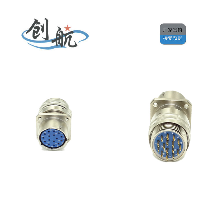 圓形電連接器Y50X-2016穿墻座航空插頭_創航_廠家直銷原始圖片2