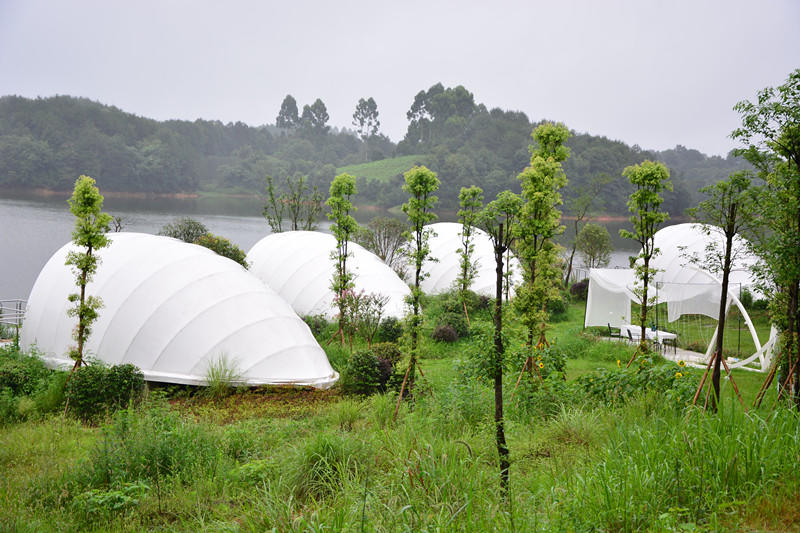 供应聚美篷房主题·栖系列船型贝壳户外营地民宿豪华野奢帐篷