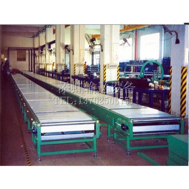 Chain plate conveyor line