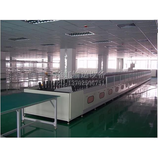 Aging line of chain plate fluorescent lamp