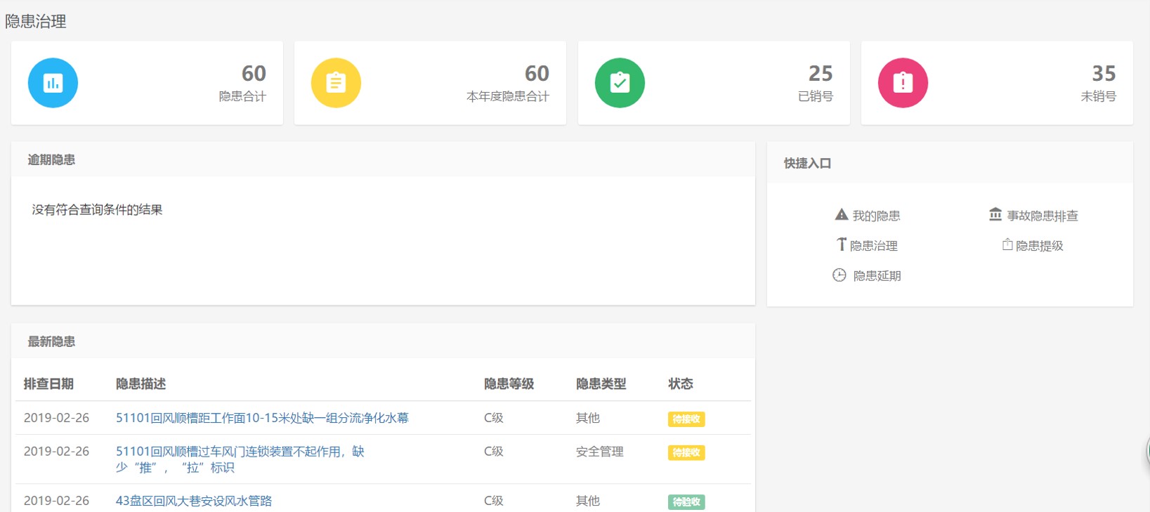 事故隱患排查治理系統