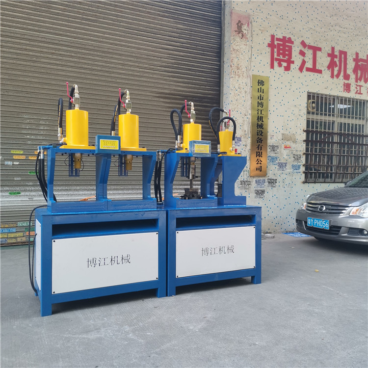 雙工位沖孔設備槽鋼開孔機角鐵下料機鋅鋼貨架沖眼鐵管護欄鉆孔原始圖片2