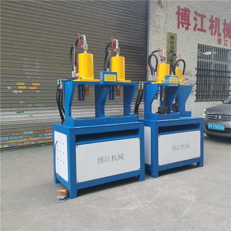 雙工位液壓沖孔機不銹鋼防盜網沖眼機貨架護欄打眼機鋁管材下原始圖片3
