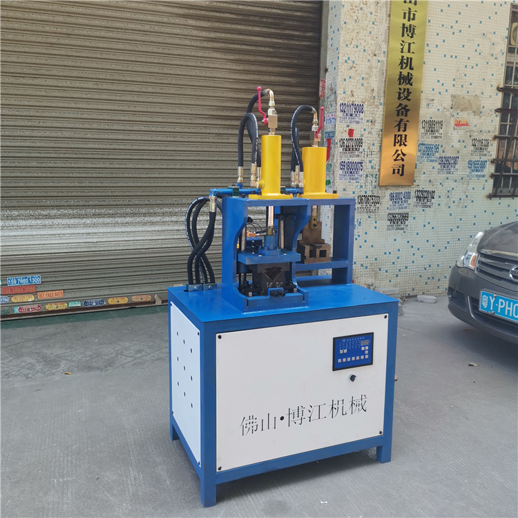 雙工位沖孔機不銹鋼方管切角機 鐵管45度沖角機