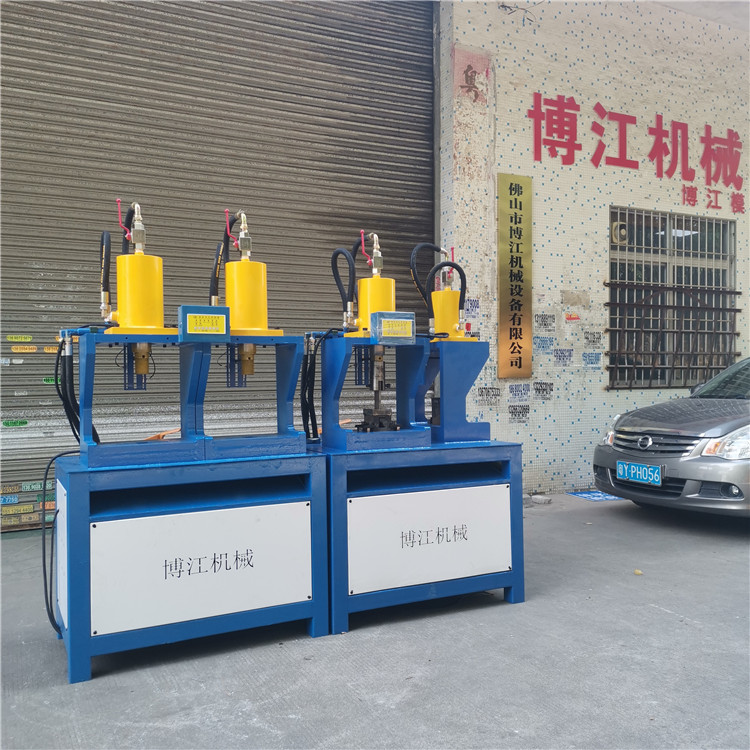 鋅鋼管材沖孔打孔不銹鋼防盜網打孔設備扶手護欄圓管液壓沖弧機器